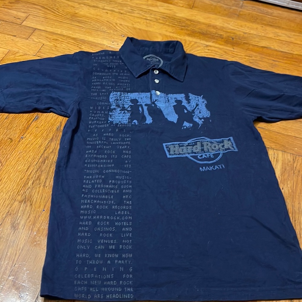 Men's Hard Rock Cafe Authentic Polo Shirt Niagara Falls, NY Blue SZ SMALL